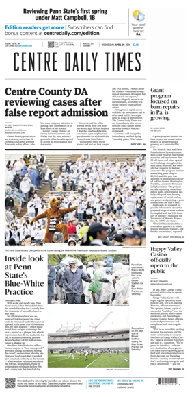 Cover of Centre Daily Times