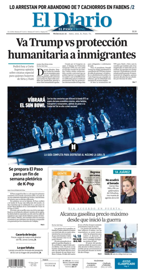 Cover of El Diario de El Paso