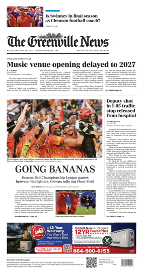 Cover of The Greenville News