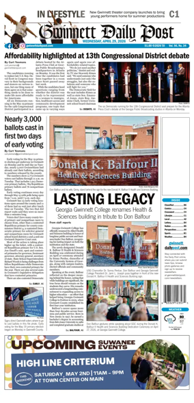 Cover of Gwinnett Daily Post