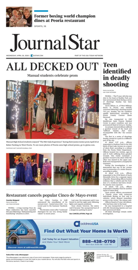 Cover of Journal Star (Peoria)
