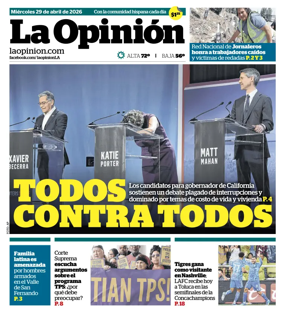 Cover of La Opinion