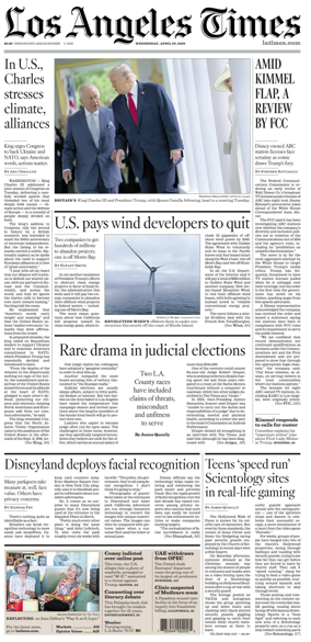 Cover of Los Angeles Times