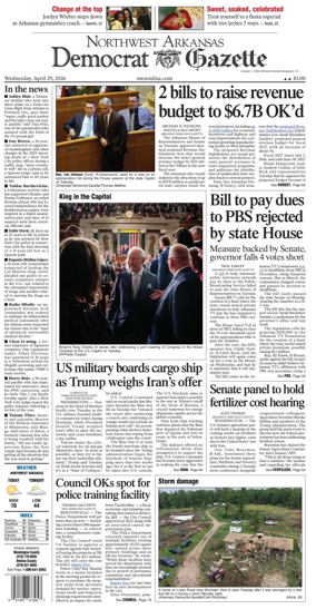 Cover of Northwest Arkansas Democrat-Gazette
