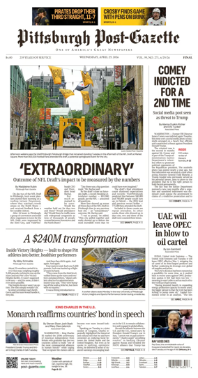 Cover of Pittsburgh Post-Gazette