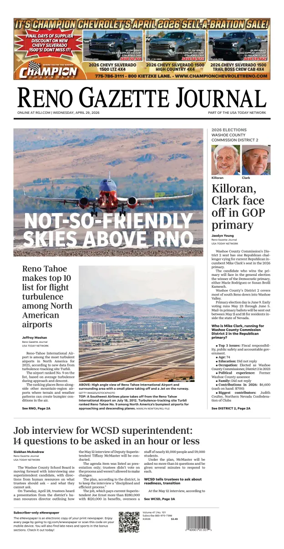 Cover of Reno Gazette Journal