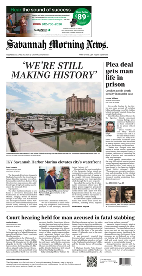 Cover of Savannah Morning News