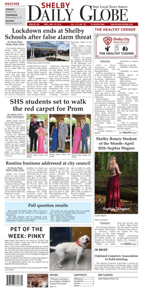 Cover of Shelby Daily Globe