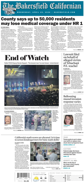 Cover of The Bakersfield Californian