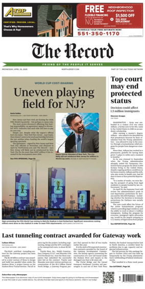 Cover of The Bergen Record