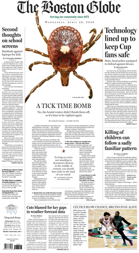 Cover of The Boston Globe