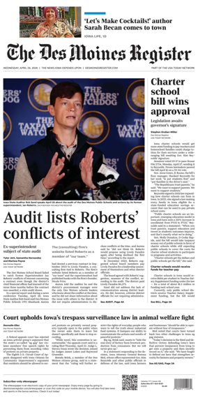 Cover of The Des Moines Register