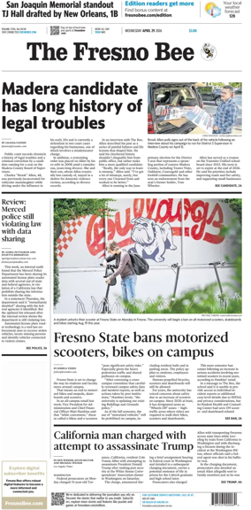 Cover of The Fresno Bee