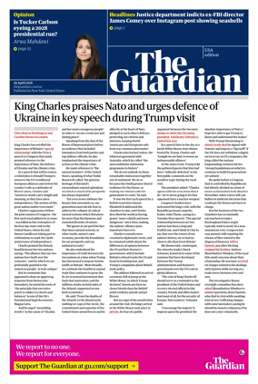Cover of The Guardian (USA)