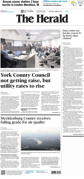 Cover of The Herald (Rock Hill)