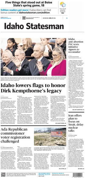 Cover of The Idaho Statesman