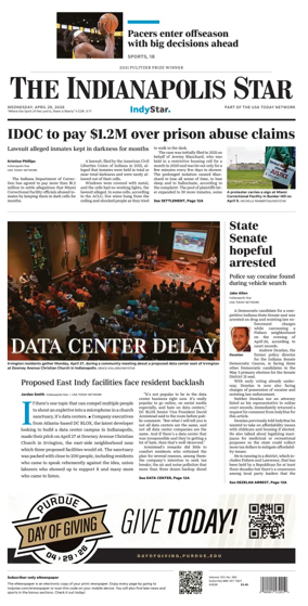 Cover of The Indianapolis Star