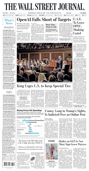 Cover of The Wall Street Journal