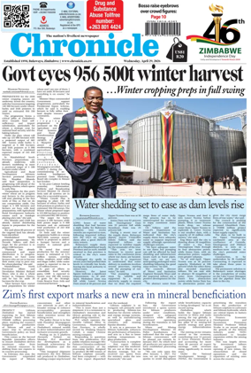 Cover of Chronicle (Zimbabwe)