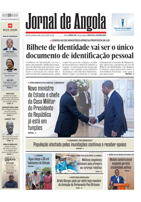 Cover of Jornal de Angola