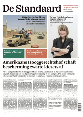 Cover of De Standaard