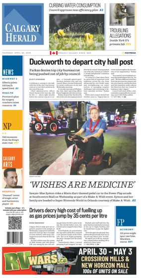 Cover of Calgary Herald