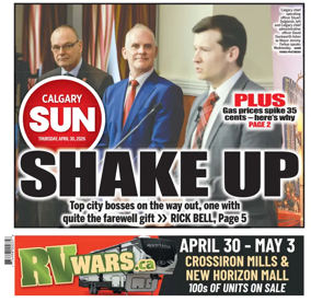 Cover of Calgary Sun
