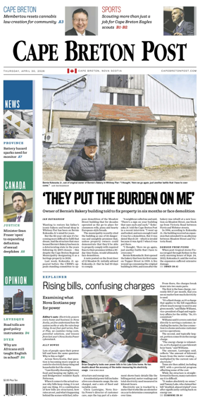 Cover of Cape Breton Post