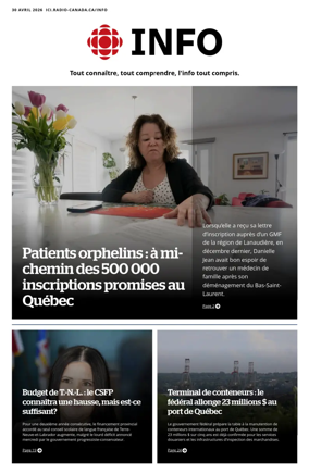 Cover of Radio-Canada Info