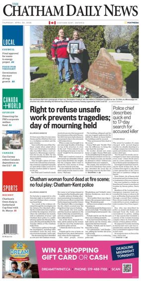 Cover of The Chatham Daily News