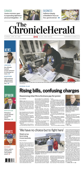 Cover of The Chronicle Herald (Provincial)
