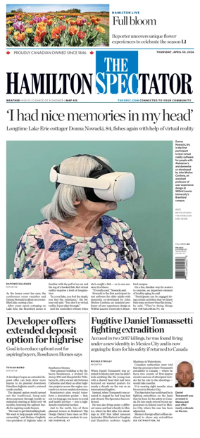 Cover of The Hamilton Spectator