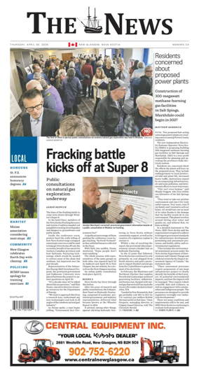 Cover of The News (New Glasgow)