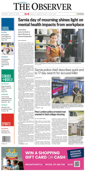 Cover of The Observer (Sarnia)