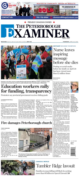 Cover of The Peterborough Examiner