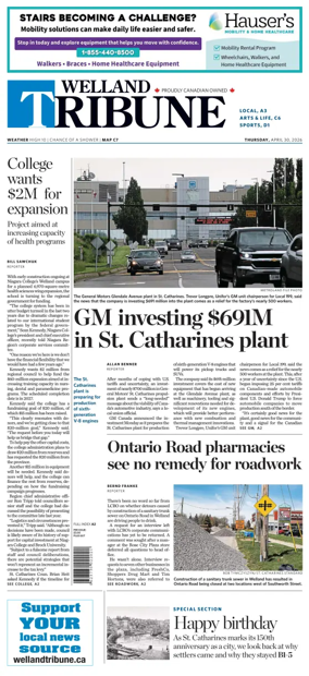 Cover of The Welland Tribune