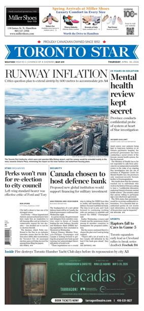 Cover of Toronto Star