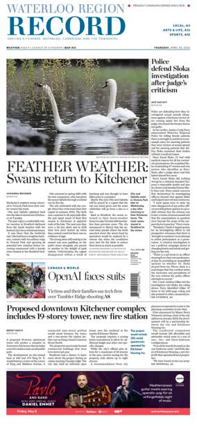 Cover of Waterloo Region Record