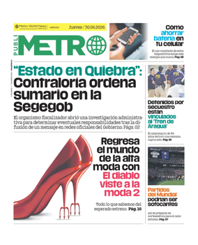 Cover of Publimetro Chile