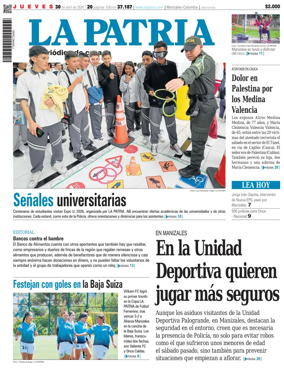 Cover of La Patria (Colombia)