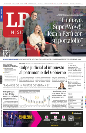 Cover of La Republica (Colombia)