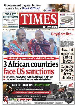 Cover of Times of Eswatini
