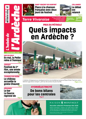 Cover of L'Hebdo de l'Ardeche – edition Nord