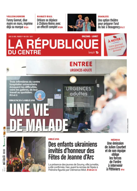 Cover of La Republique du Centre (Orleans - Loiret))