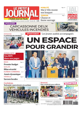 Cover of Le Petit Journal - L'hebdo local de l'Aude