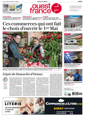 Cover of Ouest France (Auray)