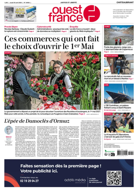 Cover of Ouest France (Chateaubriant)