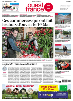 Cover of Ouest France (Cholet)