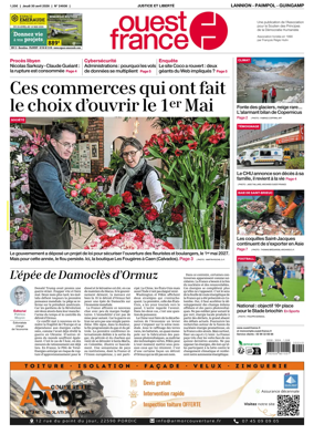 Cover of Ouest-France (Lannion / Paimpol / Guingamp)