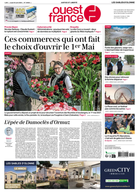 Cover of Ouest France (Les Sables-d'Olonne)
